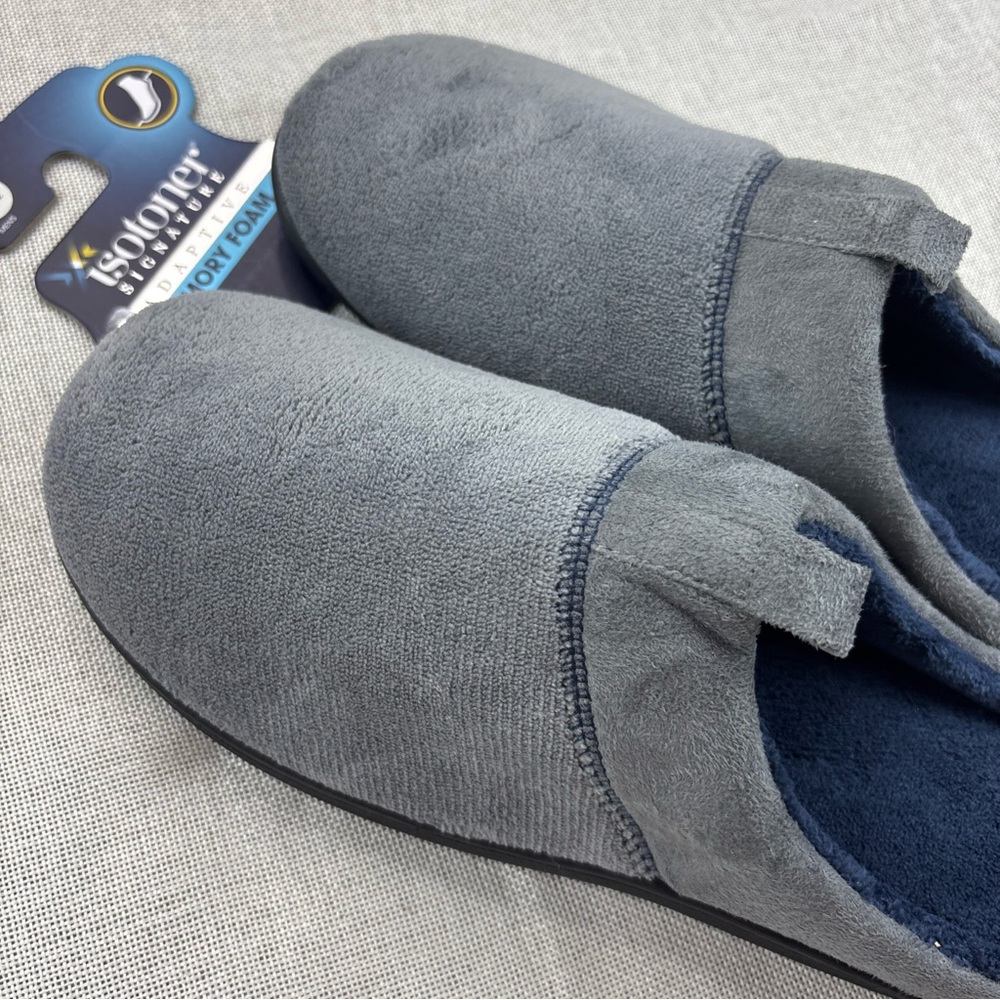 Mens Fleece Slip on Slide Slippers Size XL 11-12